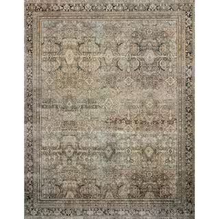 LOLOI II Layla Olive/Charcoal 9 ft. x 12 ft. Traditional 100% Polyester Area Rug-LAYLLAY-03OLCC90... | The Home Depot