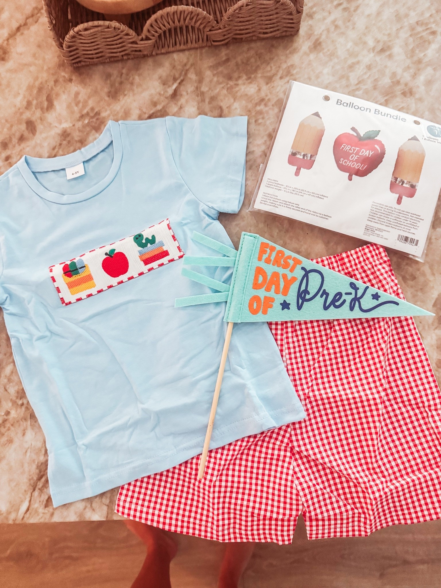 Cute preschool back to school outfit and balloons

#LTKHome #LTKKids #LTKBaby