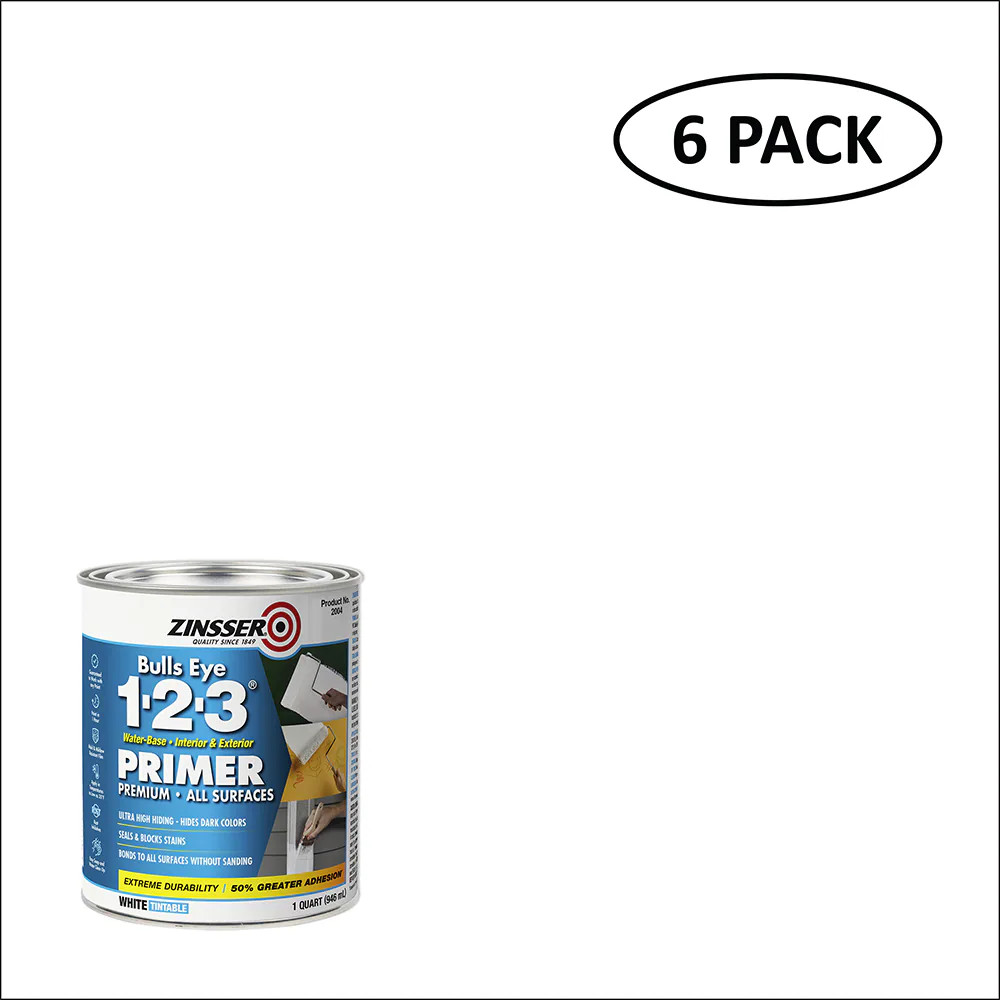 Zinsser Bulls Eye 1-2-3 Interior/Exterior Multi-purpose Water-based Wall and Ceiling Primer ( 1-quart ) | 2004SOS | Lowe's