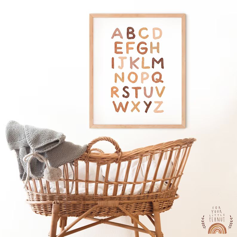 Alphabet Poster Printable Wall Art ABC Poster Alphabet Print - Etsy | Etsy (US)