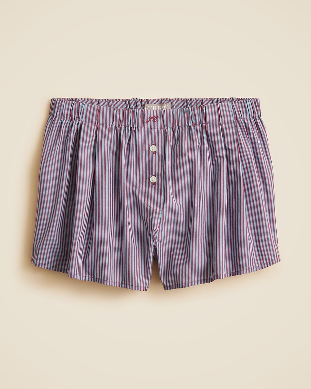 Boxer short in striped cotton poplin | J. Crew US