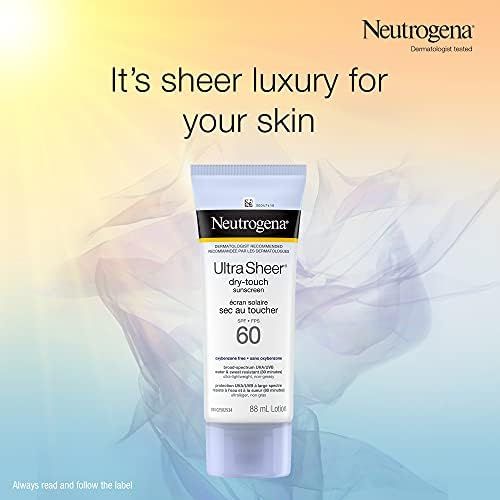 Neutrogena Ultra Sheer Dry-Touch Sunscreen SPF 60, Water & Sweat Resistant, non-comedogenic, won't c | Amazon (CA)