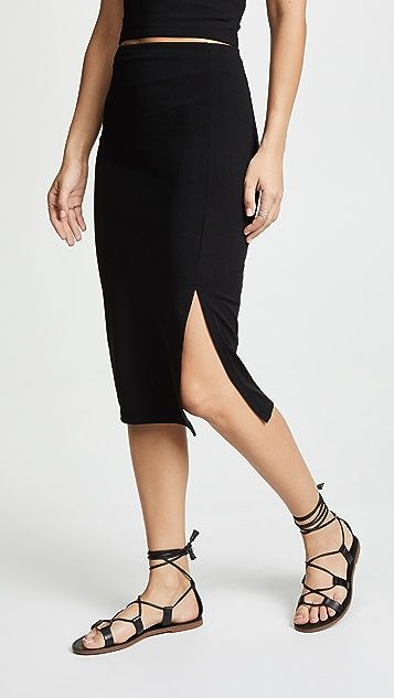 High Waist Slit Skirt | Shopbop