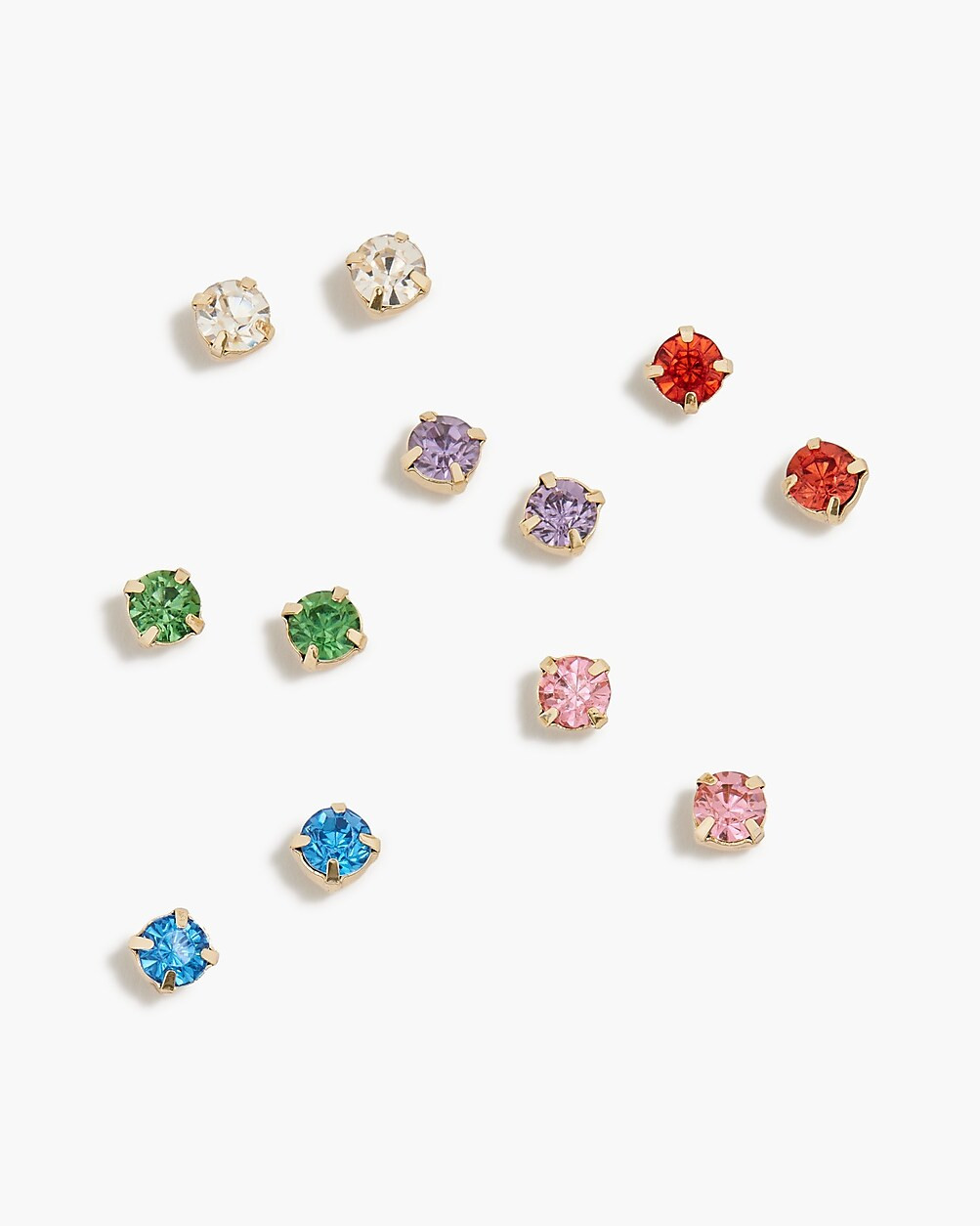Rhinestone stud earrings pack | J.Crew Factory