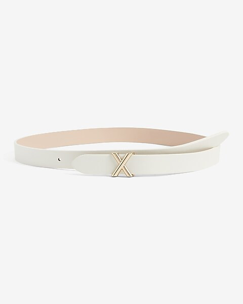 Solid X Buckle Belt | Express