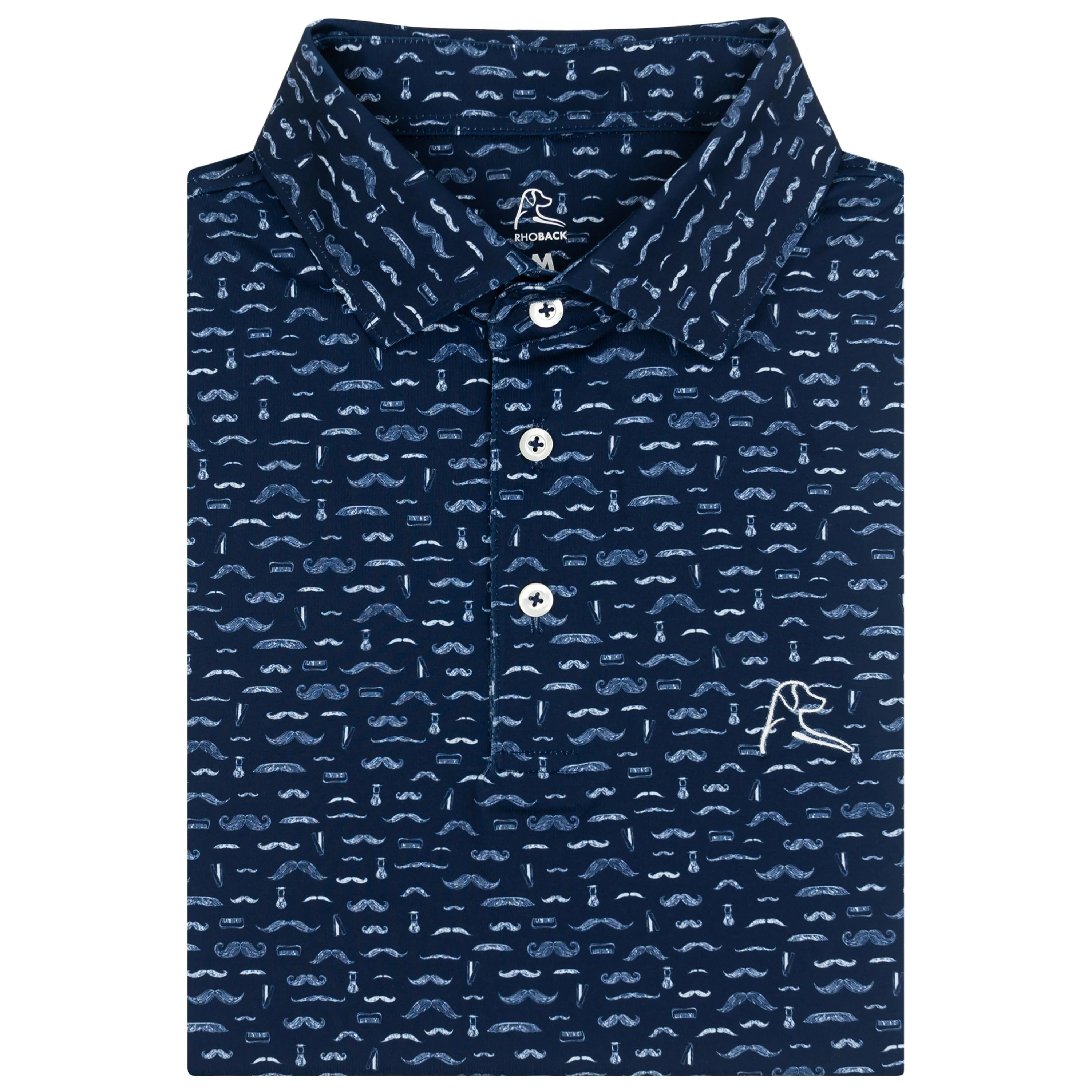 The Handlebar | Performance Polo | The Handlebar - Fleet Navy/White The Handlebar | Fleet Navy / M | RHOBACK
