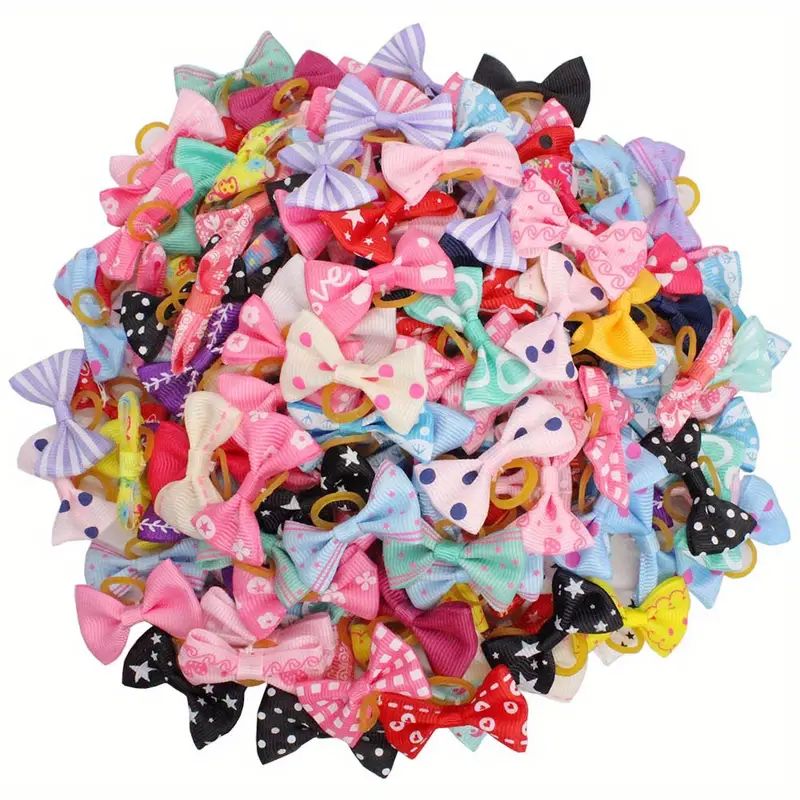 50pcs Cute Dog Hair Bows Rubber Bands  Grooming Decorating Small Dogs Cats - Pet Supplies - Temu | Temu Affiliate Program