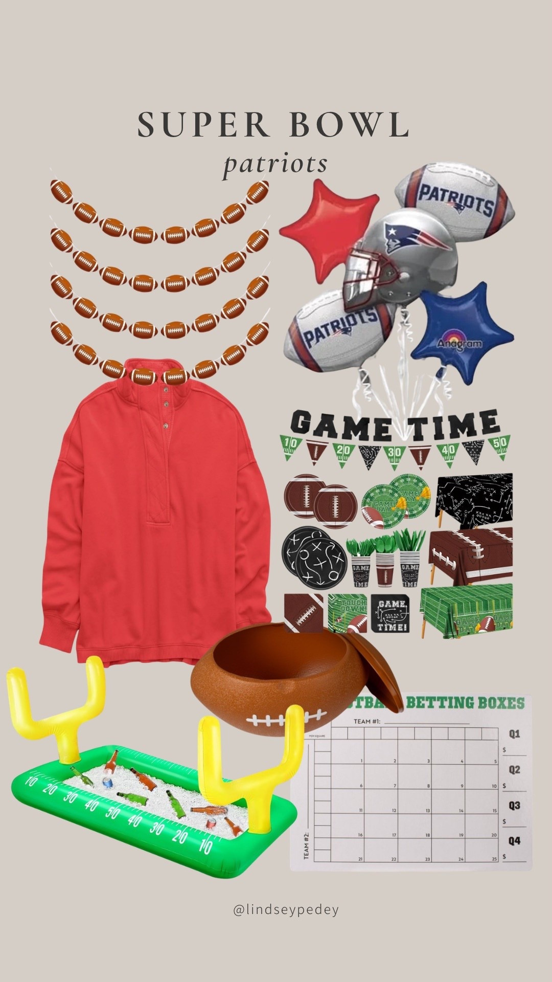 Super Bowl party decor!

New England patriots, Super Bowl, hosting the Super Bowl

#LTKHome #LTKSeasonal