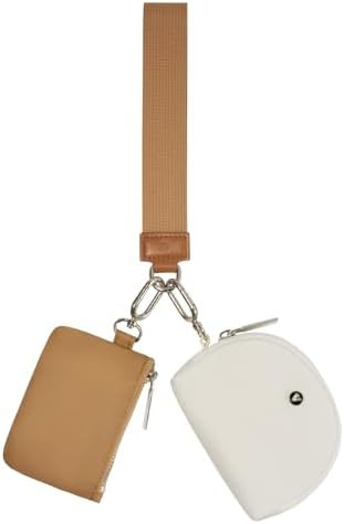 KeyChain Wallet Wristlet Wallets For Women Mini Zip Dual Pouch Wristlet | Amazon (US)