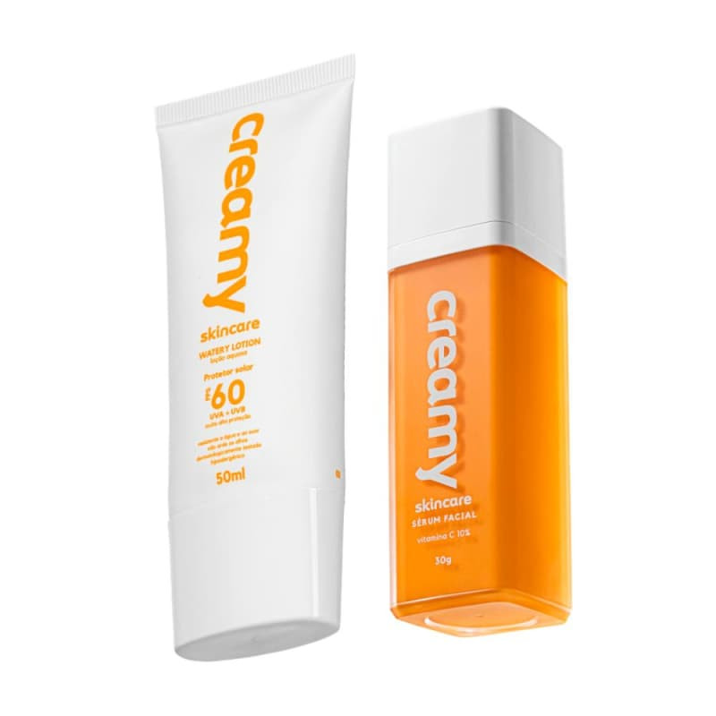 Duo Creamy Serum Vitamina C 30ml, Protetor solar Watery Lotion 50ml | Beleza Na Web (BR)