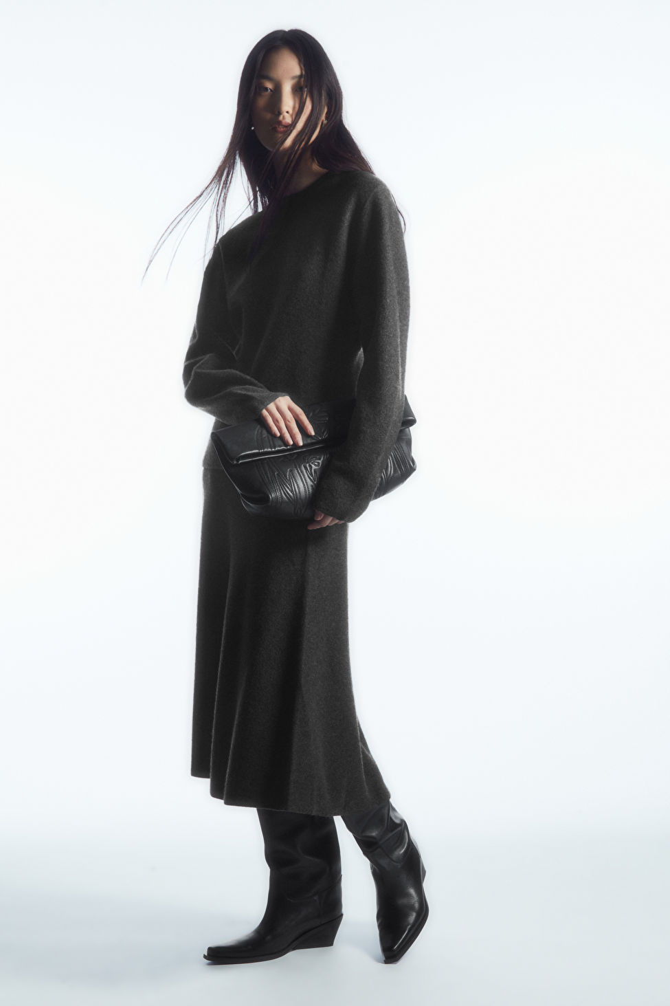 FLARED MERINO WOOL MIDI SKIRT | COS UK