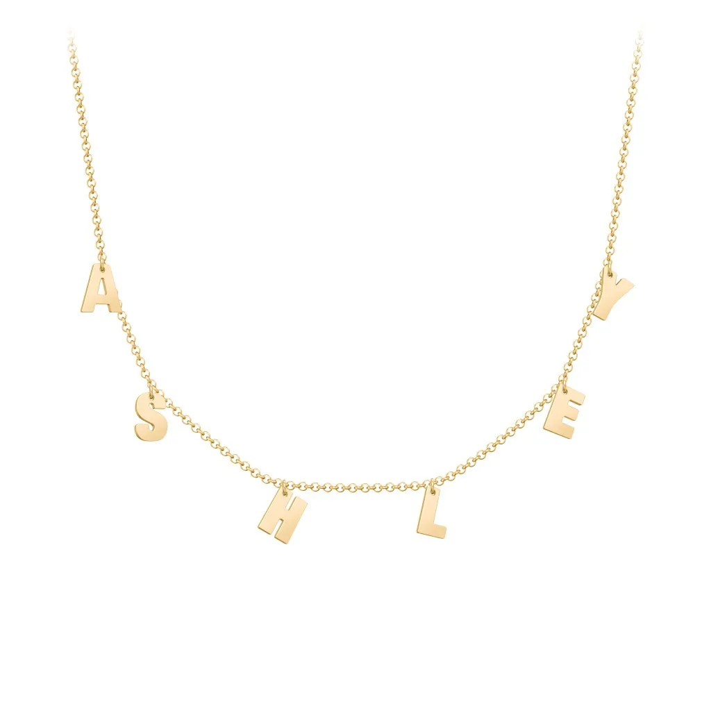 Initial Necklace with 6 Letters - Modern | Jewlr