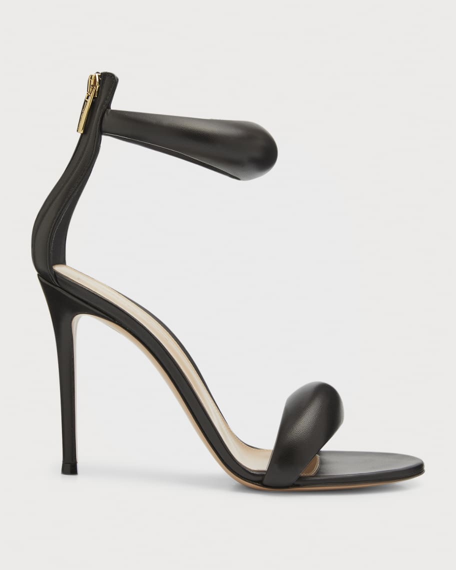 Gianvito Rossi Bijoux 105mm Puffy Napa Ankle-Cuff High-Heel Sandals | Neiman Marcus