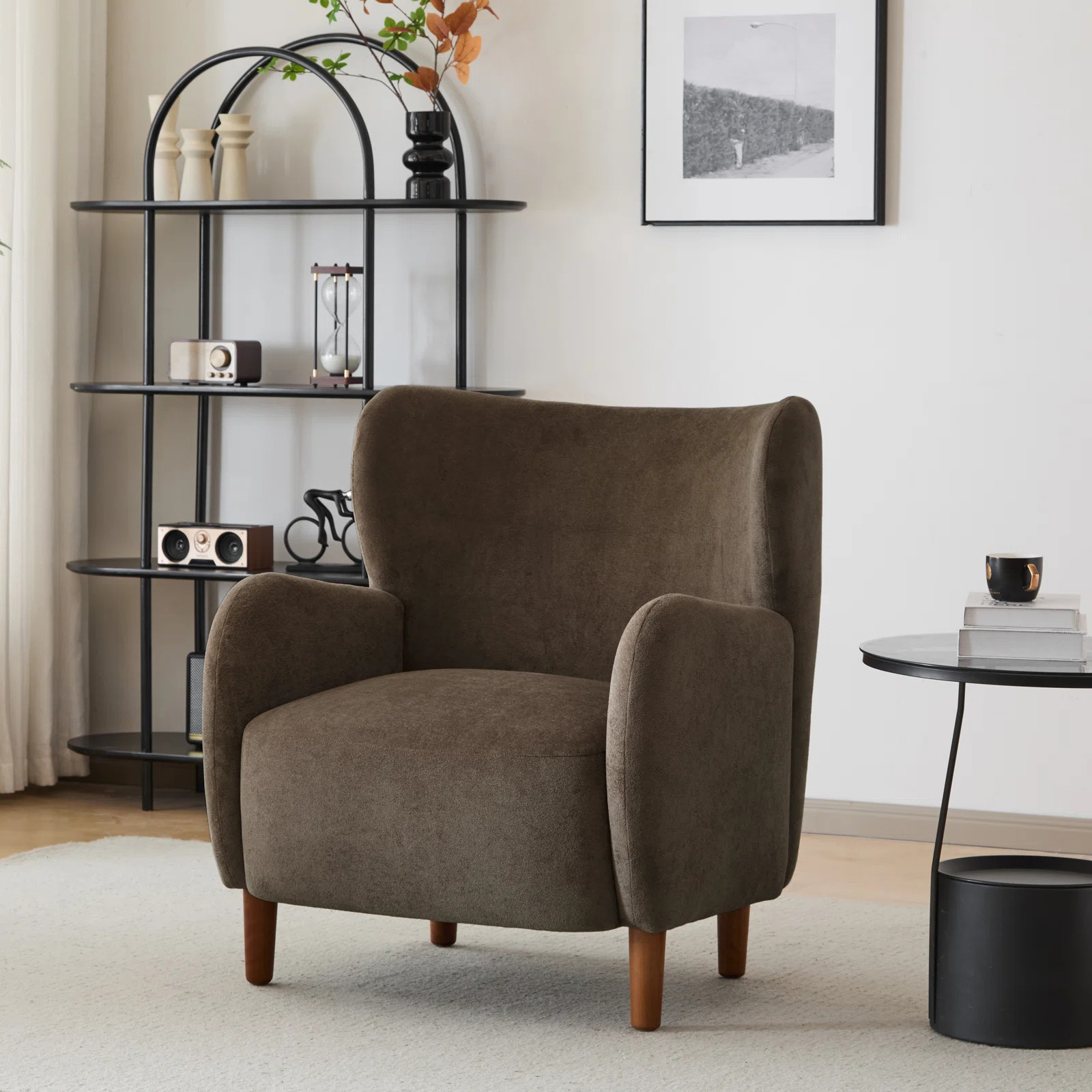 Langston Velvet Upholstered Wingback Accent Chair | Wayfair North America