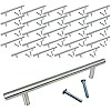 (25 Pack, L: 7 Inches CC: 5 Inches) Swiss Kelly Satin Nickel Kitchen Cabinet Pull Drawer Handle K... | Amazon (US)