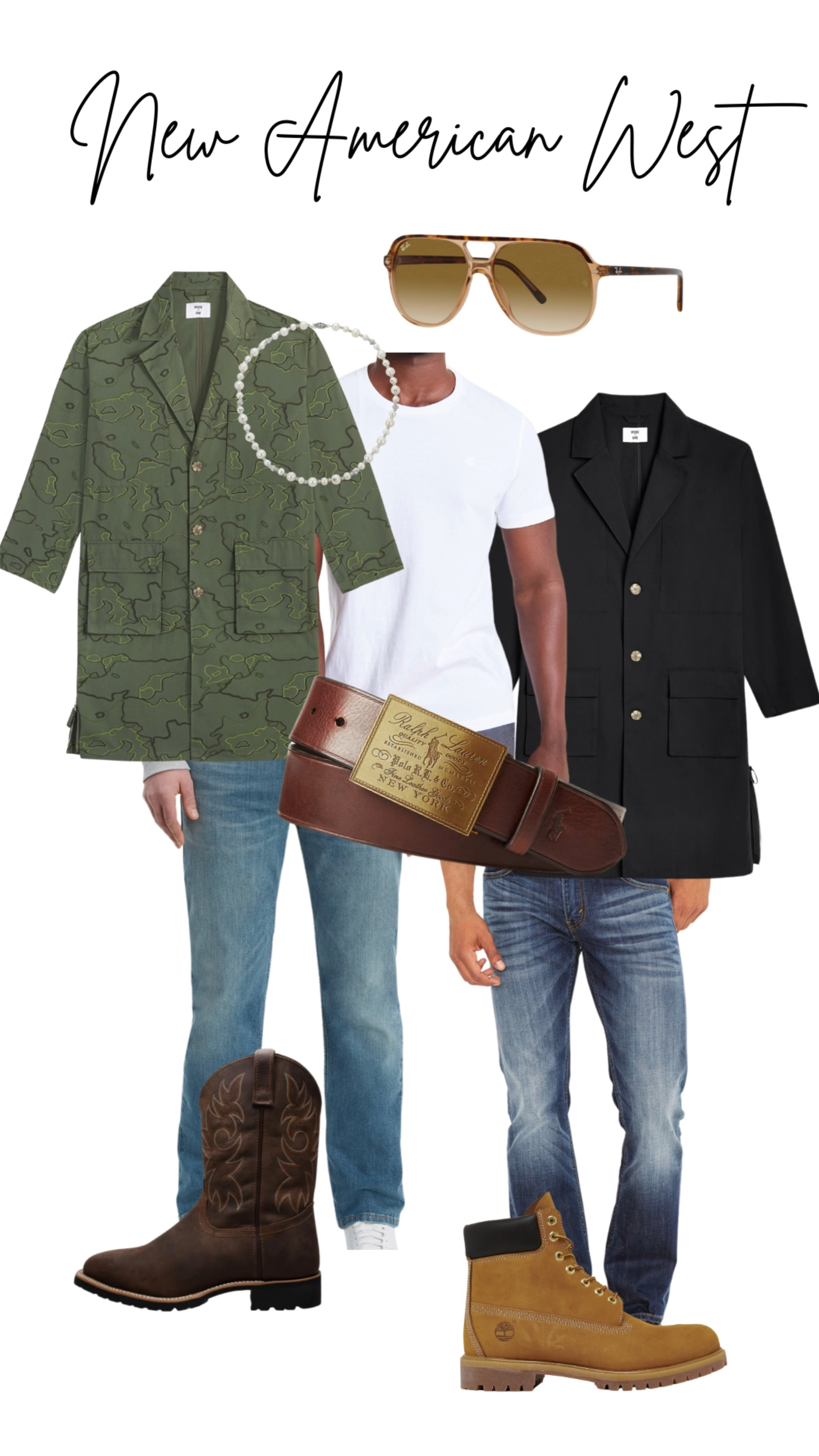 The American West trend is a cross between the Wild West and street style 🤠 Tobacco shades, leather belts, and raw denim that's straight fire. Cowboy vibes, pure elevated styled. Tap to shop the look that's breaking all the rules. #Americana West #WesternElegance #StreetCowboy#LTKCyberWeek

#LTKStyleTip #LTKMens