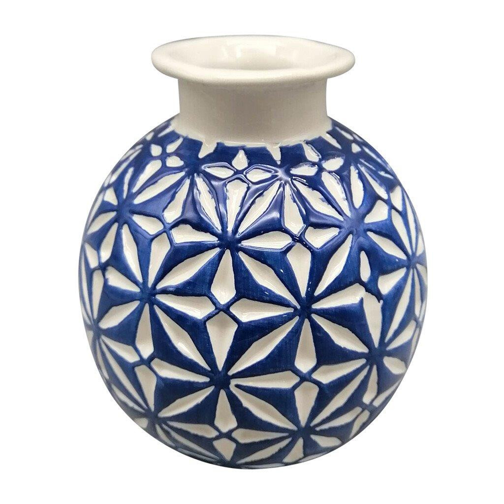 6 Inch Daisy Vase In Blue | 1stopbedrooms