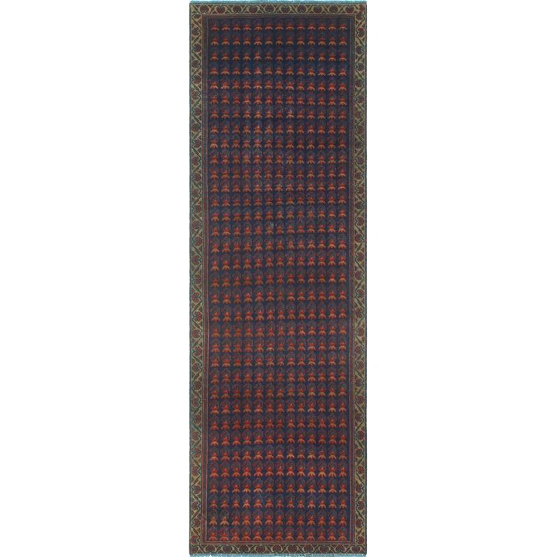 One-of-a-Kind 3'2" X 10'2" New Age Runner Wool Area Rug in | Wayfair North America