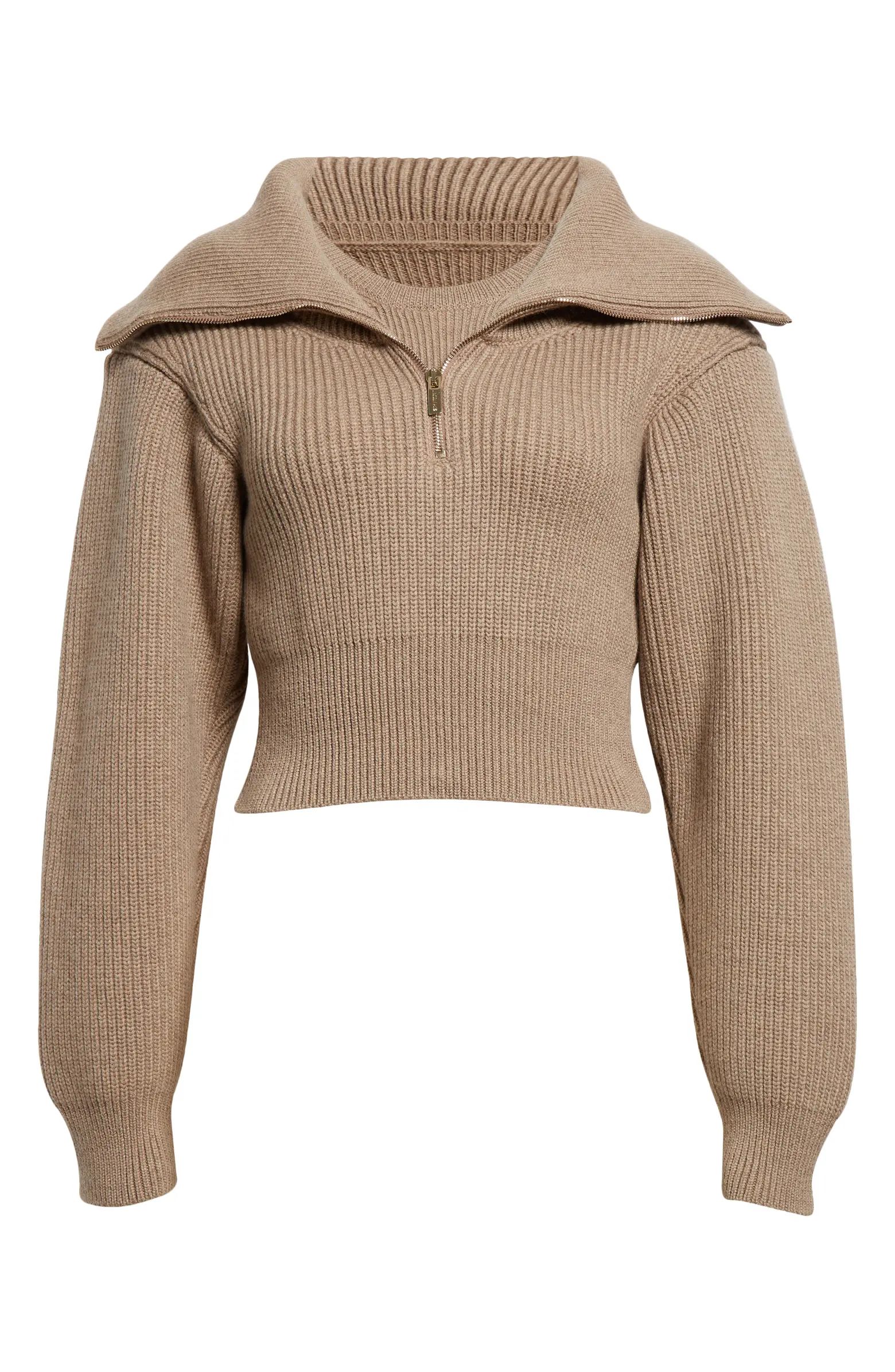 Risoul Merino Wool Layered Crop Sweater | Nordstrom
