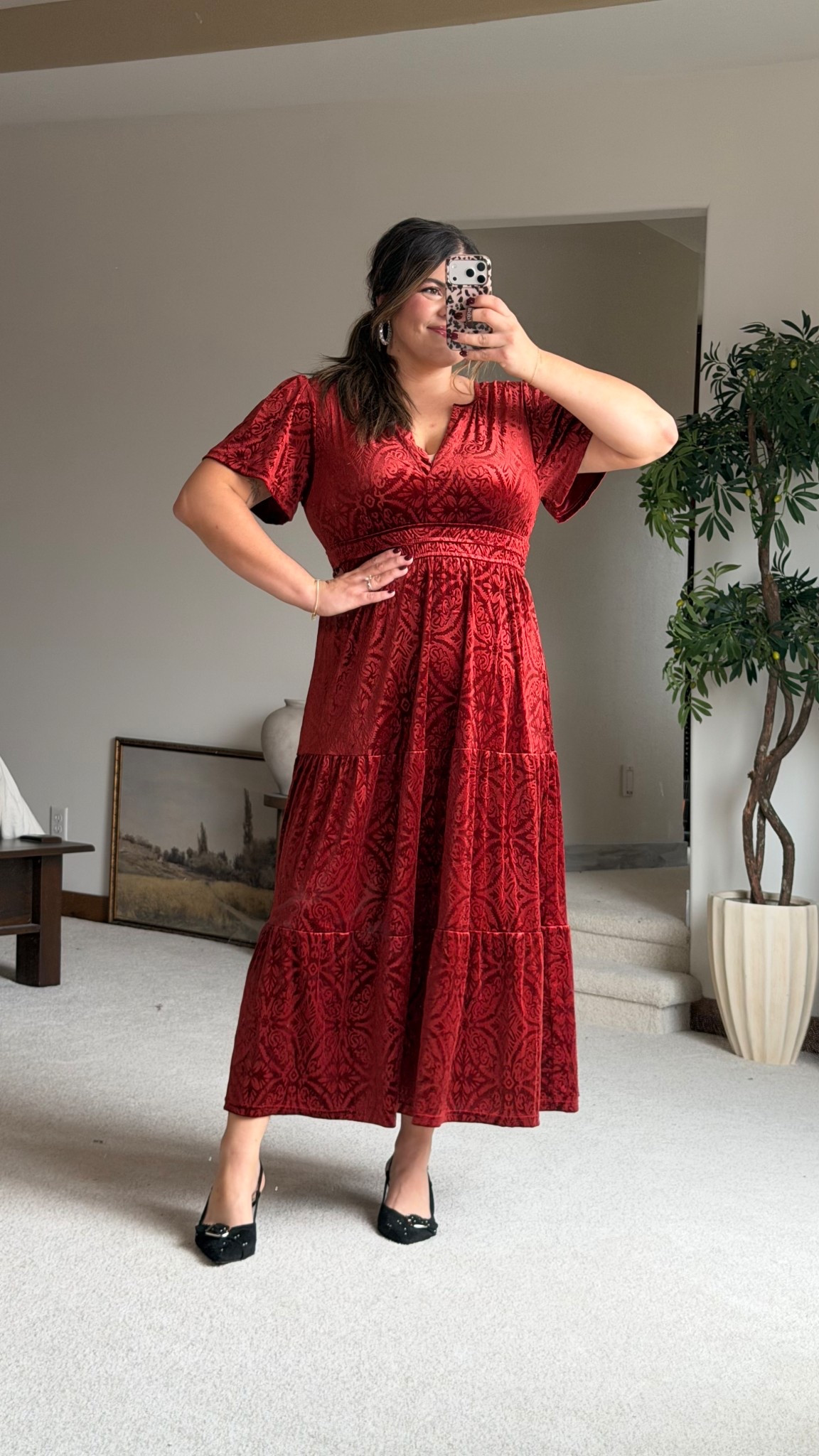 Midsize and thick tummy approved holiday dress from Amazon! Wearing size xl. 

Perfect for Christmas Eve church, family photos, holiday party, winter wedding guest and more  

#ltkcyberweek #ltkholiday #ltkmidsize