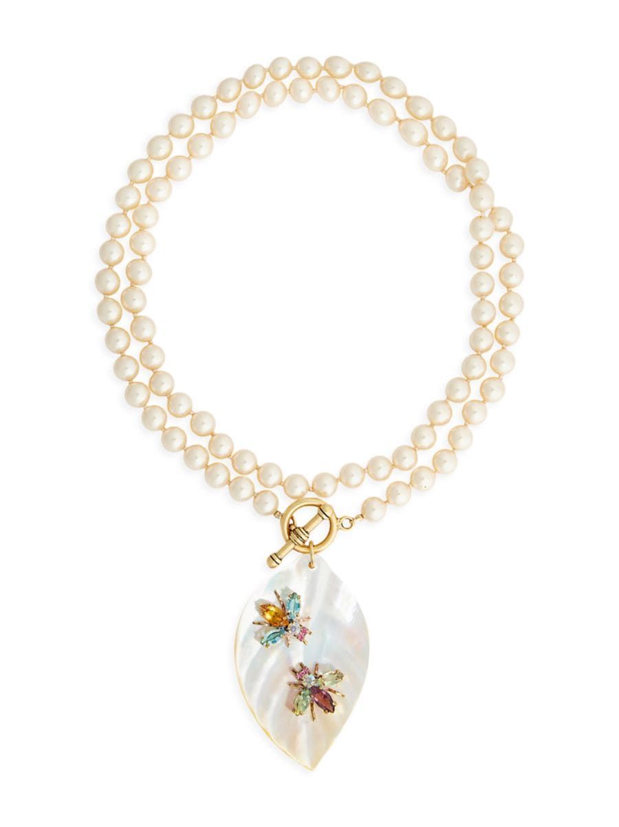 The Cloisters 24K-Gold-Plated & Multi-Stone Pendant Necklace | Saks Fifth Avenue