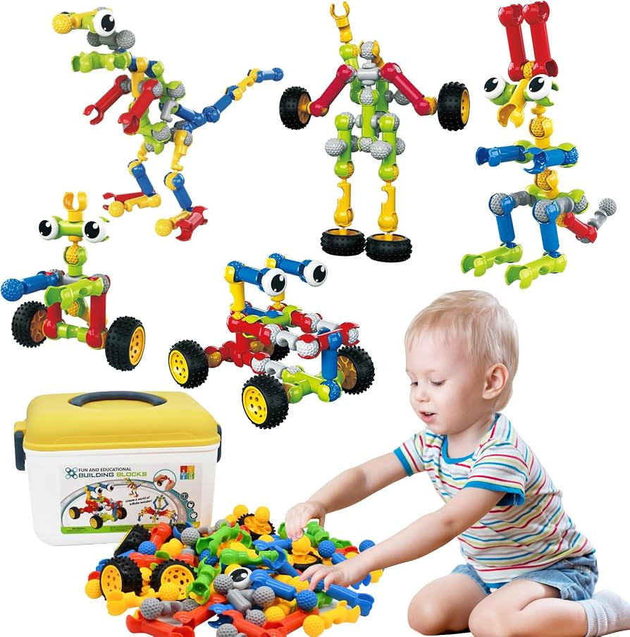 Huaker Building Toys,109 Piece STEM Toys for Kids Ages 3 4 5 6 7 8 9 10 11 12 Years Old Boys and ... | Amazon (US)