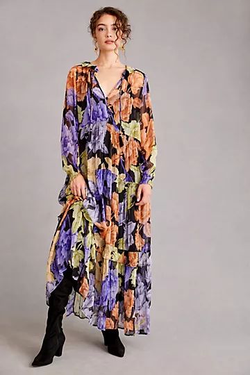 The Marais Printed Chiffon Maxi Dress | Anthropologie (US)