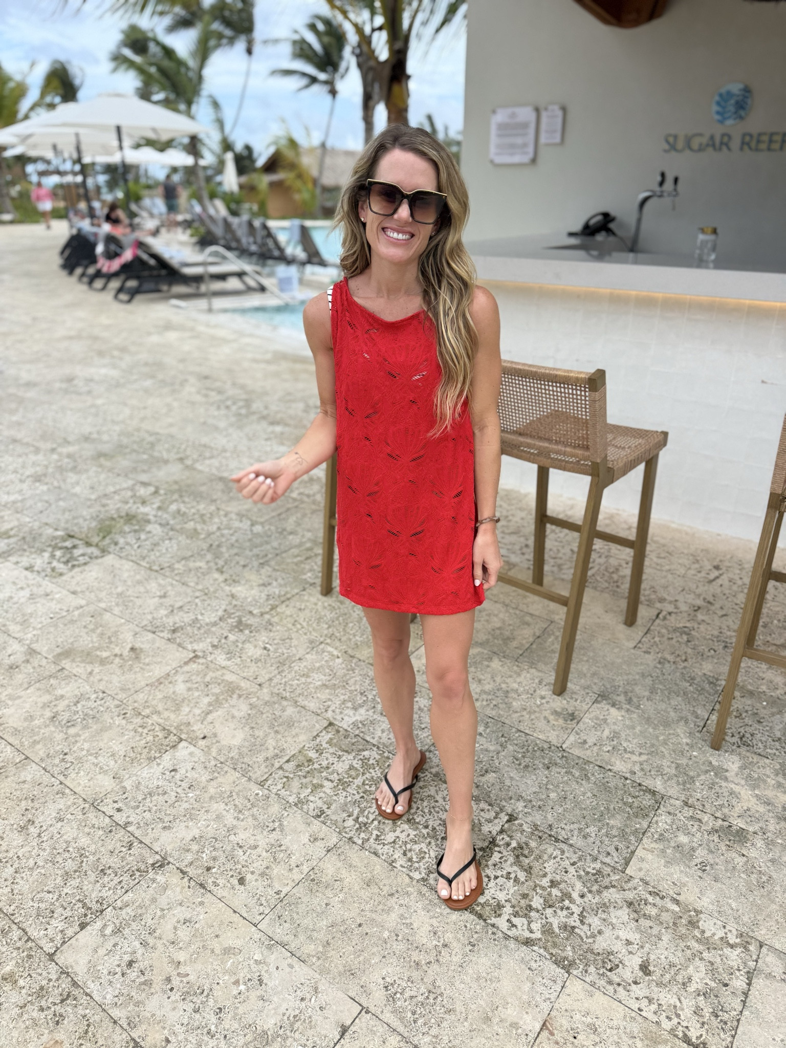 Target swim coverup 
Red beach coverup
Swimsuit 
Wearing XS

#LTKSwim #LTKTravel #LTKootd