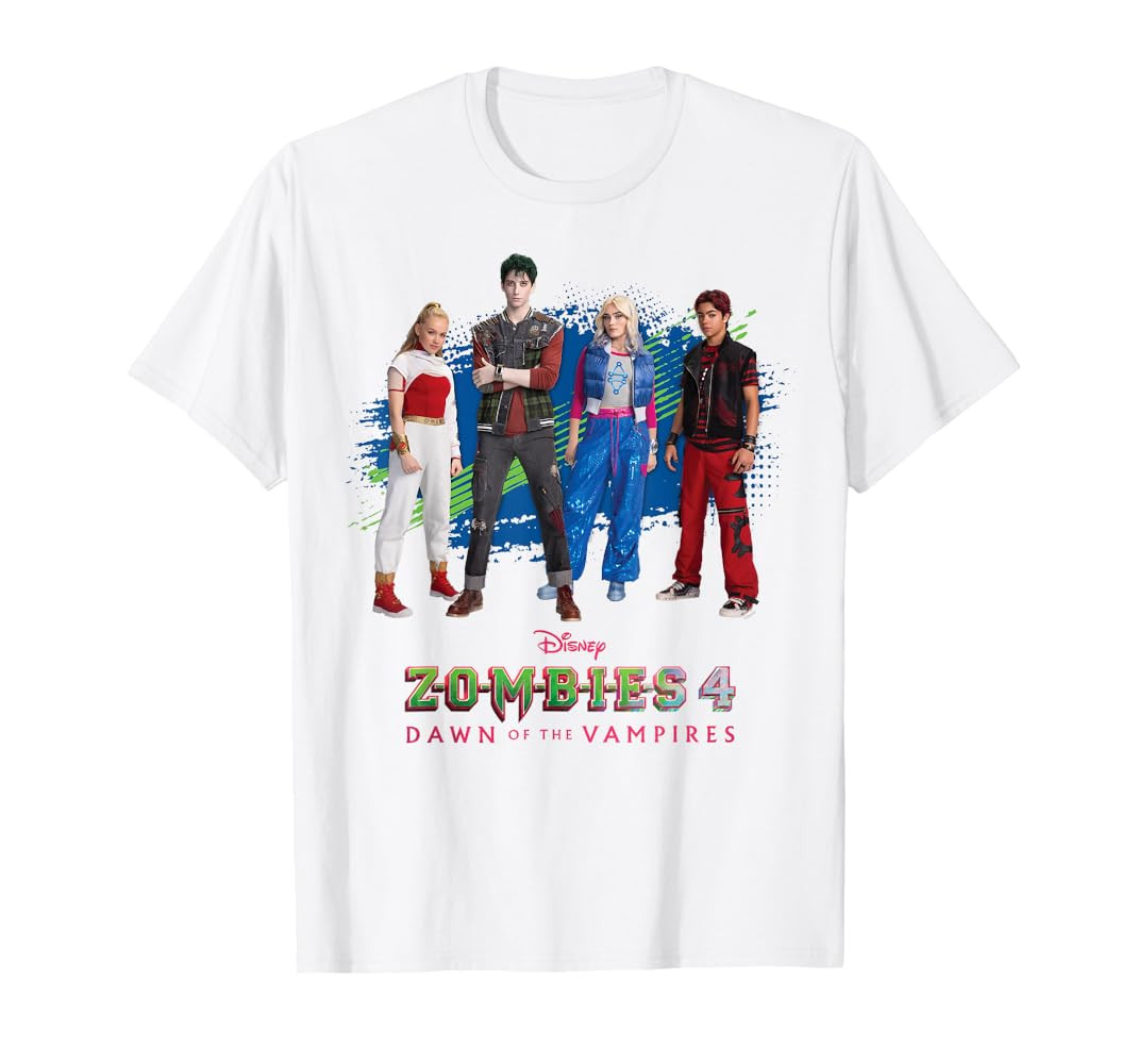 Disney Zombies 4 Nova & Victor + Zed & Addison Official Logo T-Shirt | Amazon (US)