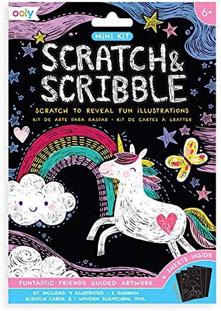 Ooly Mini Scratch Scribble Art Kit: Funtastic Friends, 1 EA | Amazon (US)
