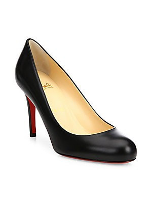 Christian Louboutin Women's Simple 85 Leather Pumps - Black - Size 35.5 (5.5) | Saks Fifth Avenue