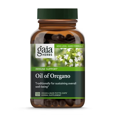 Gaia Herbs Oil of Oregano - Immune & Antioxidant Support Supplement - With Oregano Oil, Carvacrol* - 120 Vegan Liquid Phyto-Caps (120 Servings) | Target
