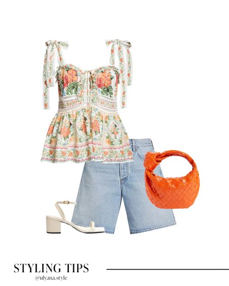 A ruffled floral tie strap top paired with denim shorts, heeled sandals, and a handbag makes a cute summer outfit idea. 
.
.
.
.
.

#LTKGiftGuide #LTKSeasonal  #LTKU  #LTKStyleTip #LTKTravel #LTKShoeCrush #LTKItBag #LTKunder50 #LTKunder100 #LTKWorkwear #LTKParties

Denim shorts outfit | long denim shorts | jean shorts | dad shorts | high waisted shorts | jean shorts outfit | summer tops | summer outfits | date night outfit | European summer outfits | cute tops | date night tops | dressy top | vacation tops | vacation outfits | outfit inspo | summer sandals | summer shoes | white sandals | trending bags | designer bags | summer bags | vacation bags 

#LTKFindsUnder100 #LTKFindsUnder50 #LTKSaleAlert