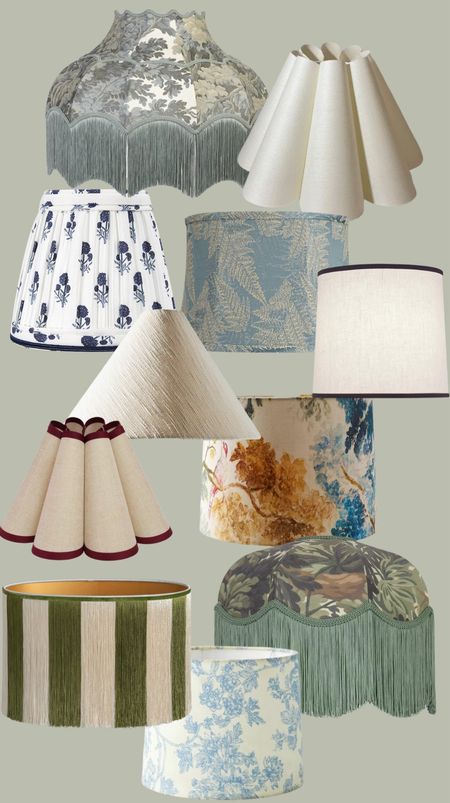 Lampshades- pleated, fringe, printed, etc  

#LTKhome #LTKstyletip