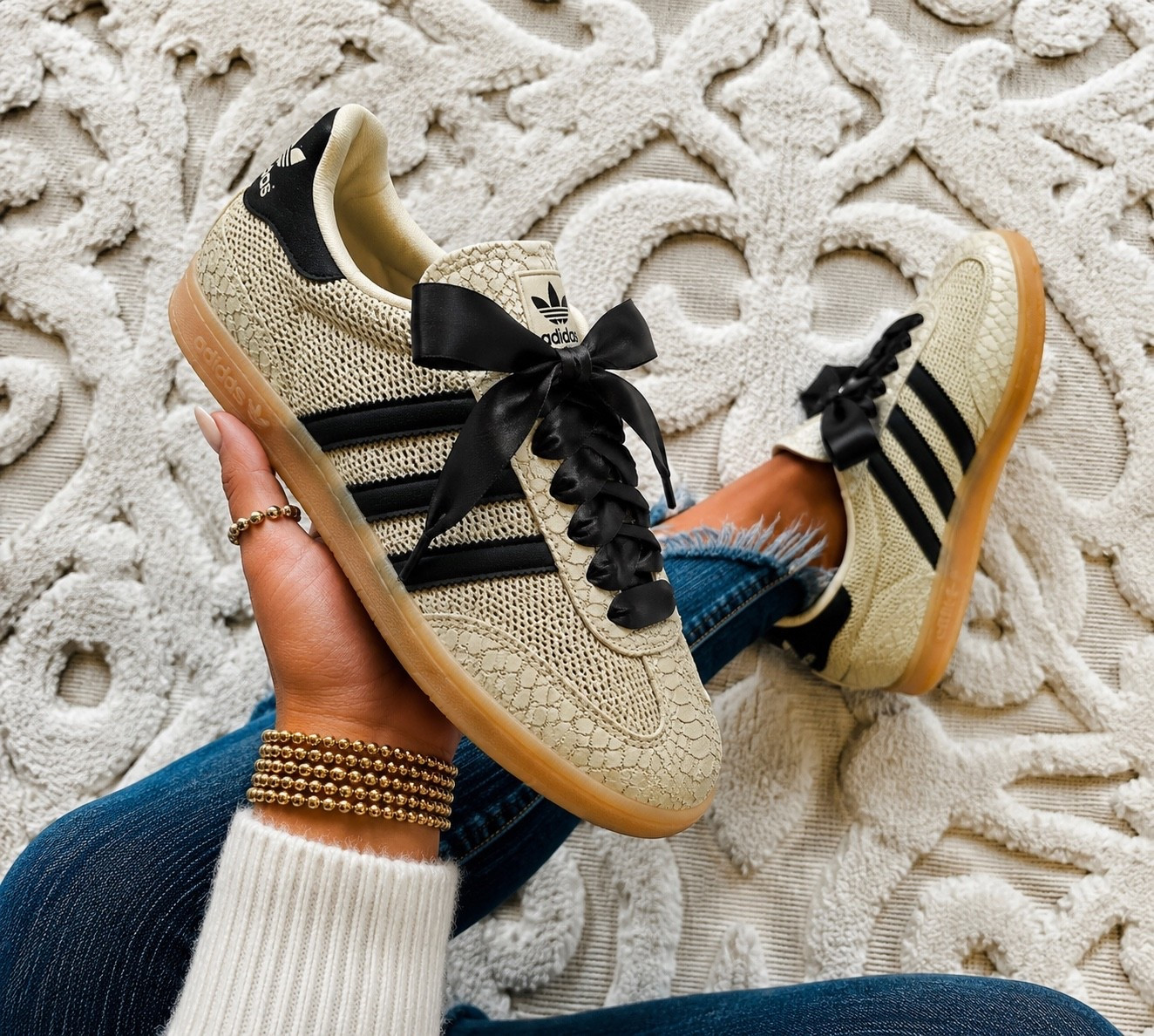 adidas Gazelle Indoor Shoes. The cutest everyday sneakers! They fit true to size with a comfy, flattering fit that feels supportive without being bulky.