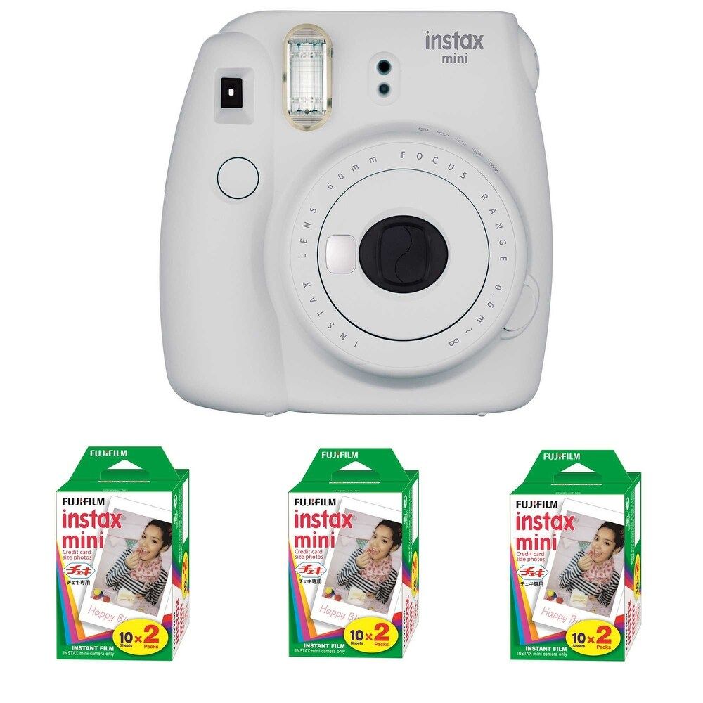 Fujifilm Instax Mini 9 (Smokey White) + 3 x Instant Film Double Pack | Bed Bath & Beyond