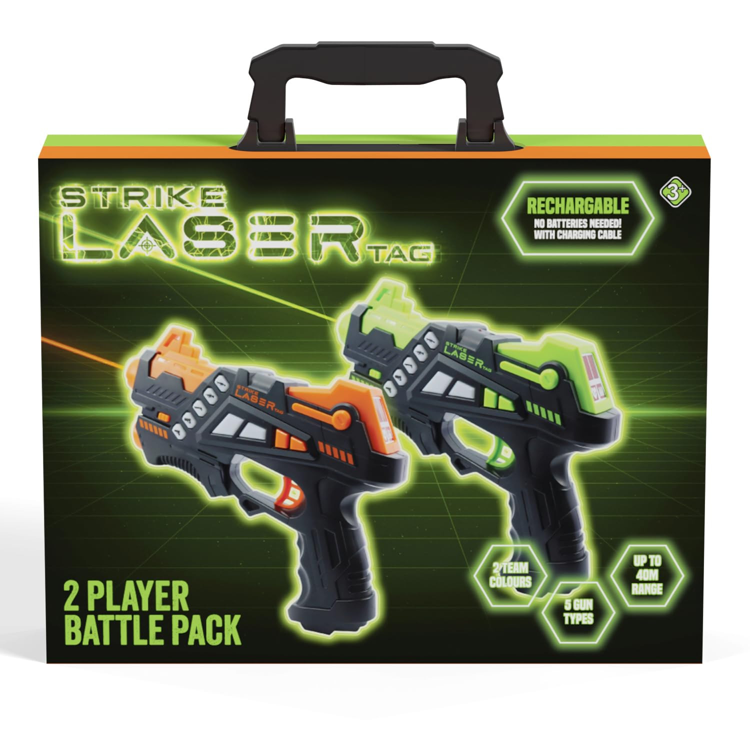 Strike Laser Tag Rechargeable Guns Set - Infrared 2 Multi-Player Pack & Deluxe Carry Case - Laser... | Amazon (UK)