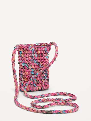 Straw-Paper Crochet Crossbody Bag for Women | Old Navy (US)