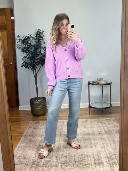 The perfect spring casual cardigan. Wearing size medium I love this paired with jeans and some cute slides.

#LTKstyletip #LTKfindsunder50 #LTKSeasonal