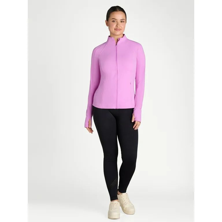 Avia Women's and Women's Plus SoftSculpt Zip-Up Jacket, Sizes XS-4X | Walmart (US)