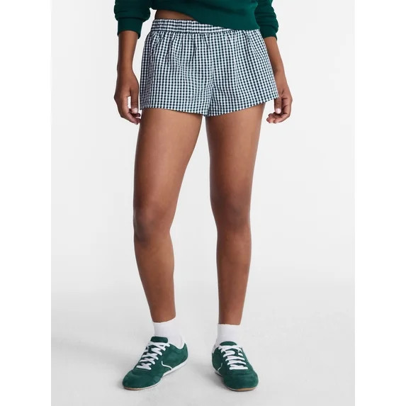 No Boundaries Game Day Gingham Shorts, 2'' Inseam, Women's XXS-XXL | Walmart (US)