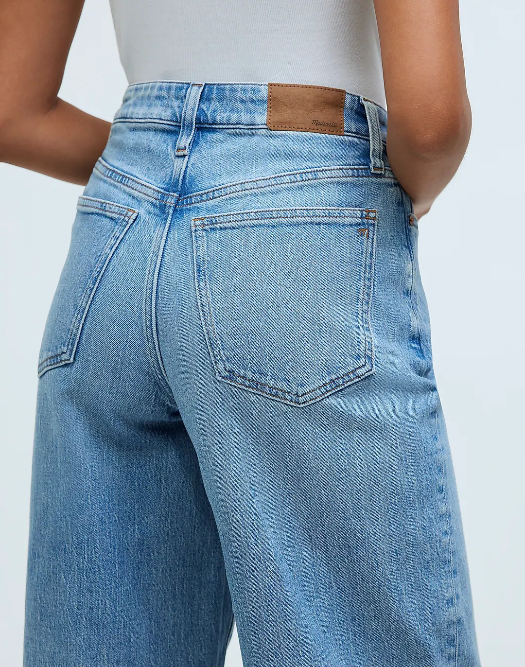 The Curvy Perfect Vintage Wide-Leg Crop Jean in Altoona Wash: Raw-Hem Edition | Madewell