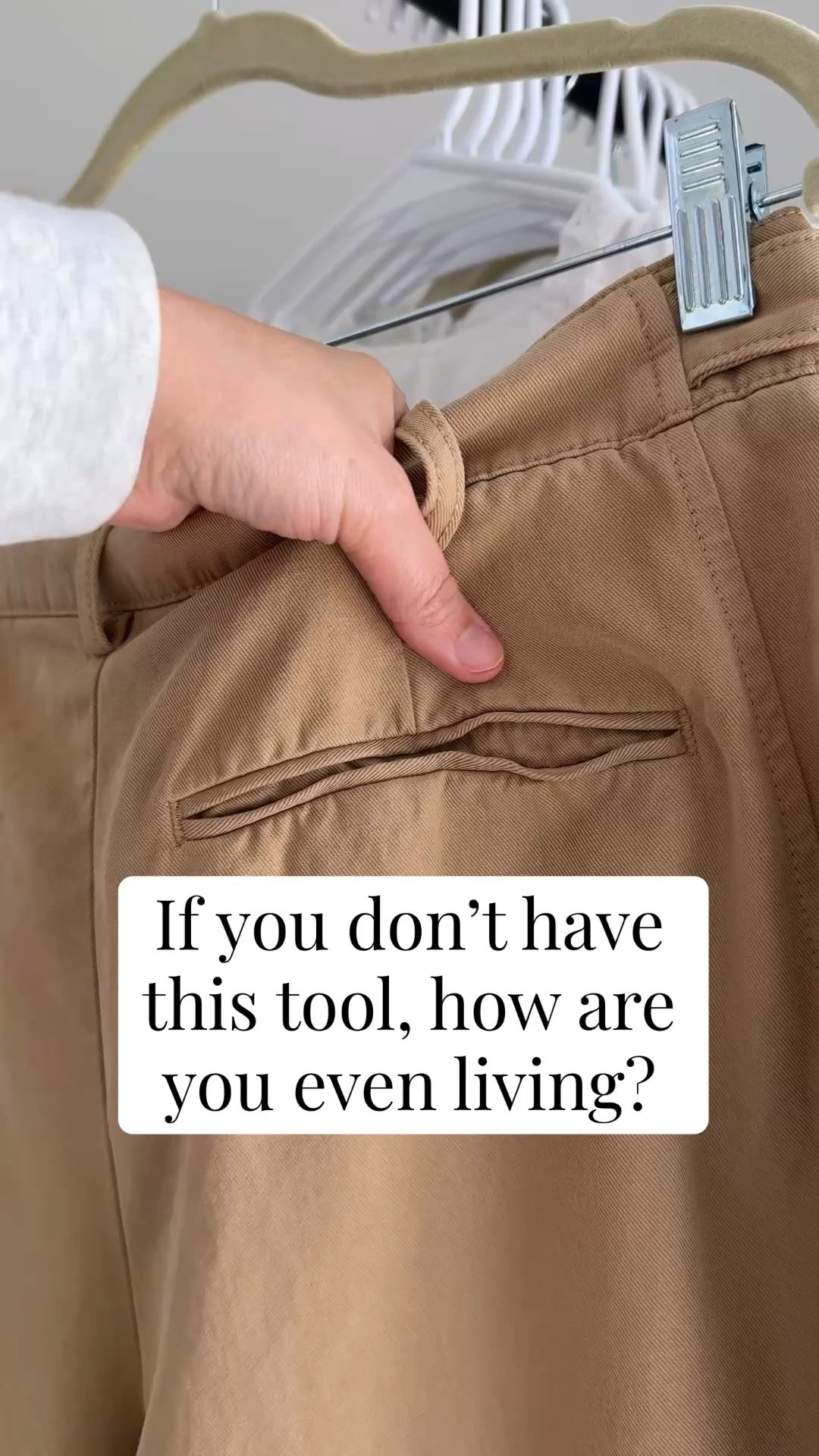 Seam ripper for pockets.