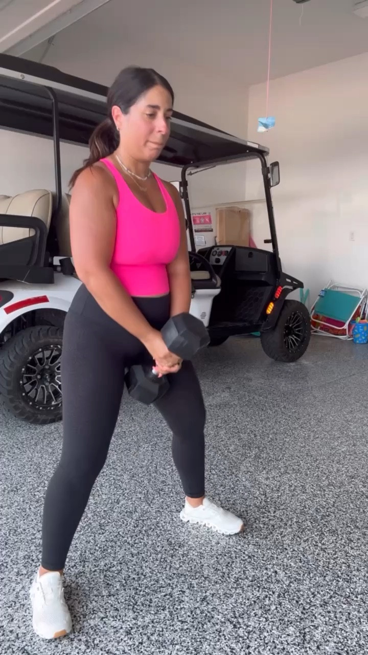 Time to get our workout in!! I love this workout look from Amazon. The leggings are petite friendly, I'm wearing a medium. I'm wearing a small in the tank. For reference, I'm a 34DDD!! 

At home workout, gym look, workout look, petite leggings, bigger bust sports bras

#LTKSeasonal #LTKActive #LTKFitness