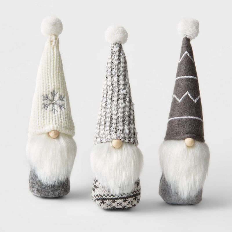 3ct Fabric Gnome with Gray Hat Decorative Figurine - Wondershop™ | Target