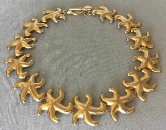 Stunning ANNE KLEIN Signed STARFISH Sculptural Link Choker - Etsy | Etsy (US)