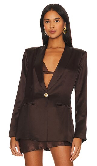 Iver Blazer in Dark Chocolate | Revolve Clothing (Global)