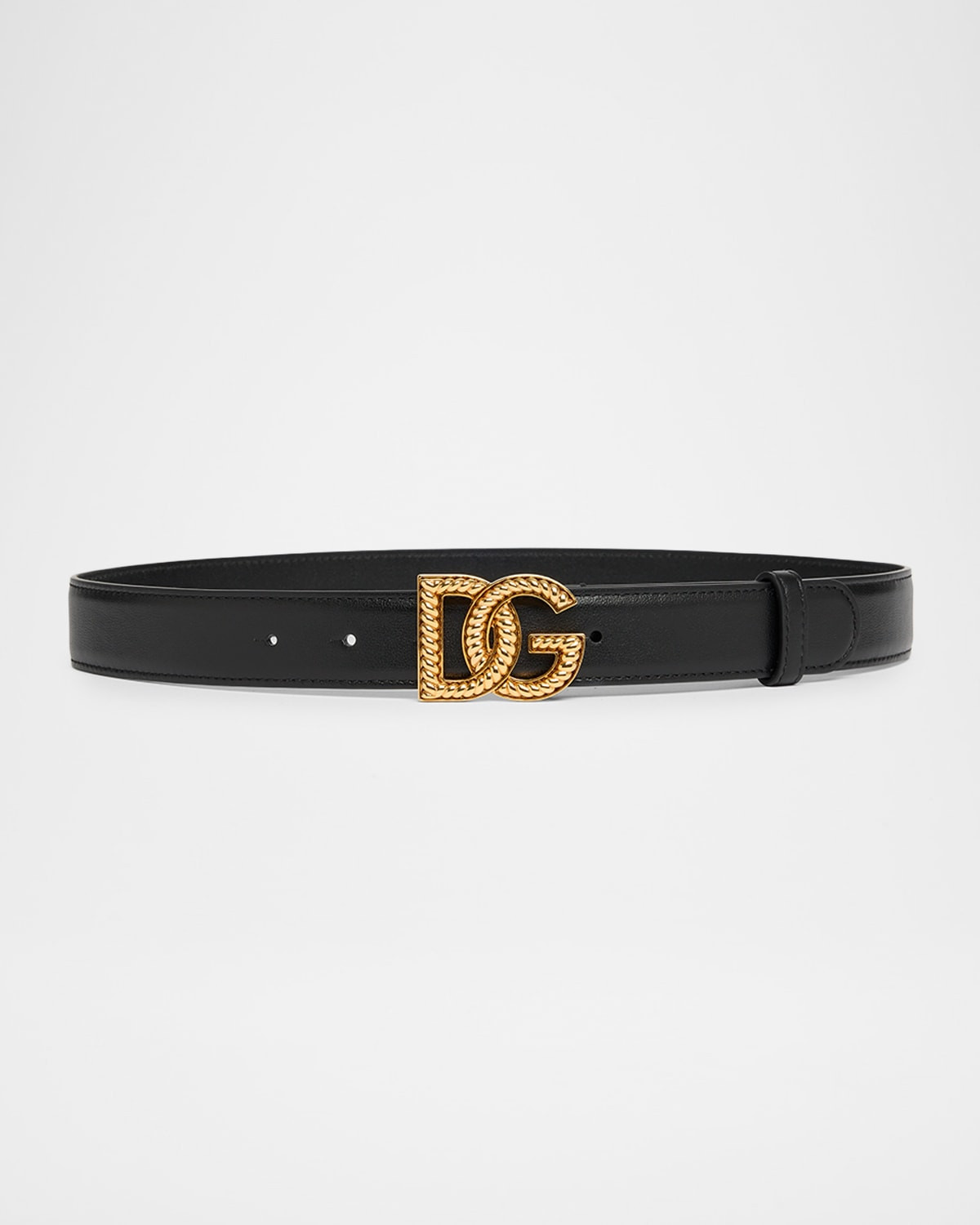 Leather Logo Buckle Belt | Neiman Marcus