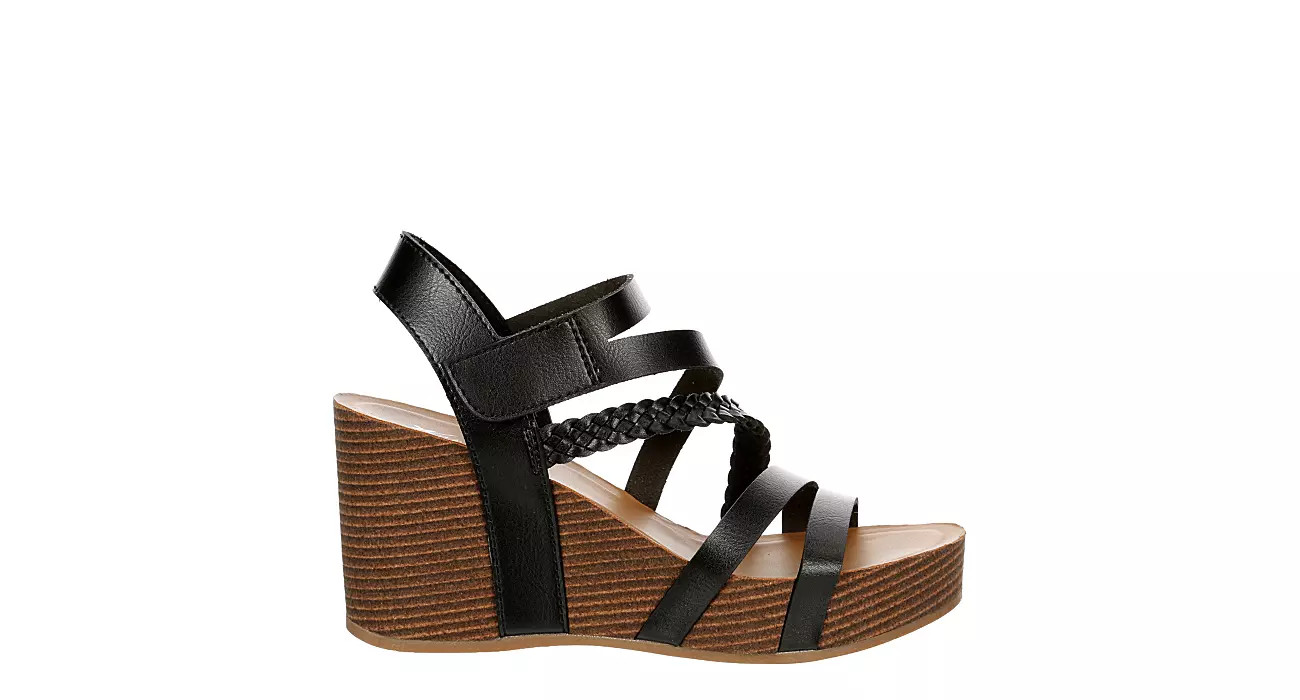 Xappeal Womens Maggy Wedge Sandal - Black | Rack Room Shoes