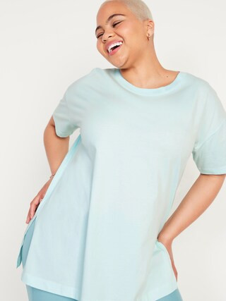 Oversized Vintage Garment-Dyed Tunic Tee for Women | Old Navy (US)